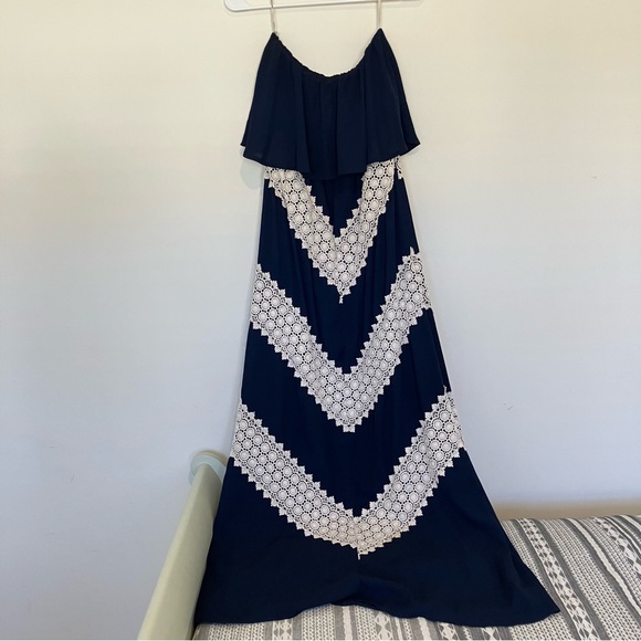 Judith March Navy Maxi Dress Large - Picture 4 of 4